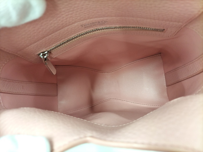 [ used ]TIFFANY&Co. 2WAY shoulder bag Retun to Tiffany leather pink 