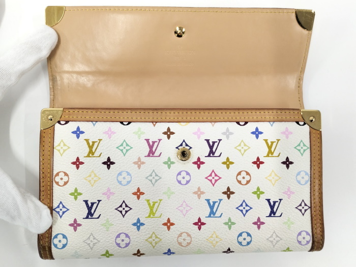 【中古】LOUIS VUITTON ポルトトレゾール インターナショナル 三つ折り長財布 モノグラム マルチカラー ブロン M92659_画像2