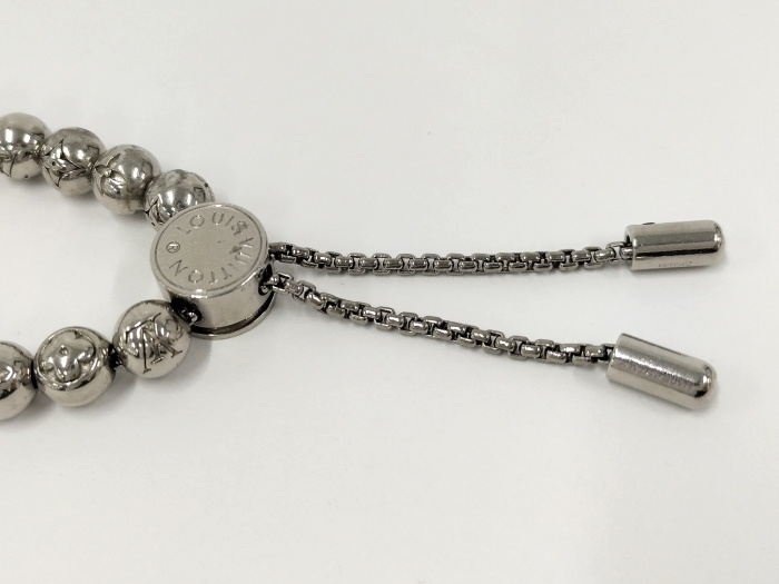 [ used ]LOUIS VUITTON brass re pearl bracele plating silver M68246