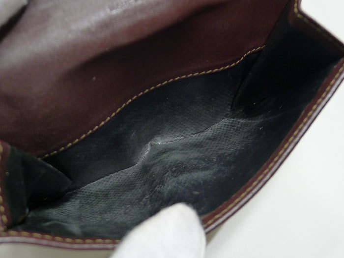 【中古】BURBERRY Wホック 二つ折り コンパクト財布 PVC レザー ノバチェック ベージュ ブラウン_画像5