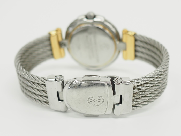 [ б/у ]PHILIPPE CHARRIOL женские наручные часы 12P кварц SS белый ракушка циферблат 33.92.5117