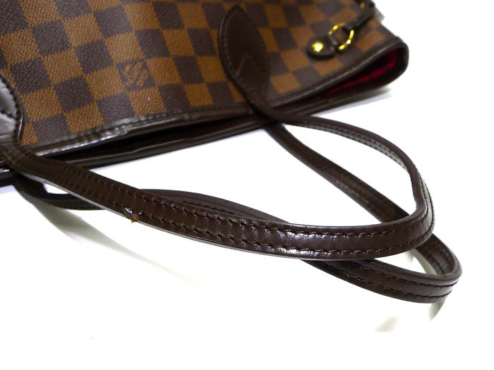 【中古】LOUIS VUITTON ネヴァーフルPM トートバッグ ダミエ エベヌ N51109_画像6