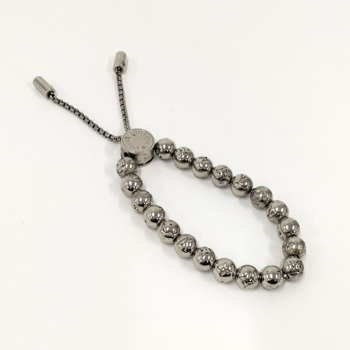 [ used ]LOUIS VUITTON brass re pearl bracele plating silver M68246
