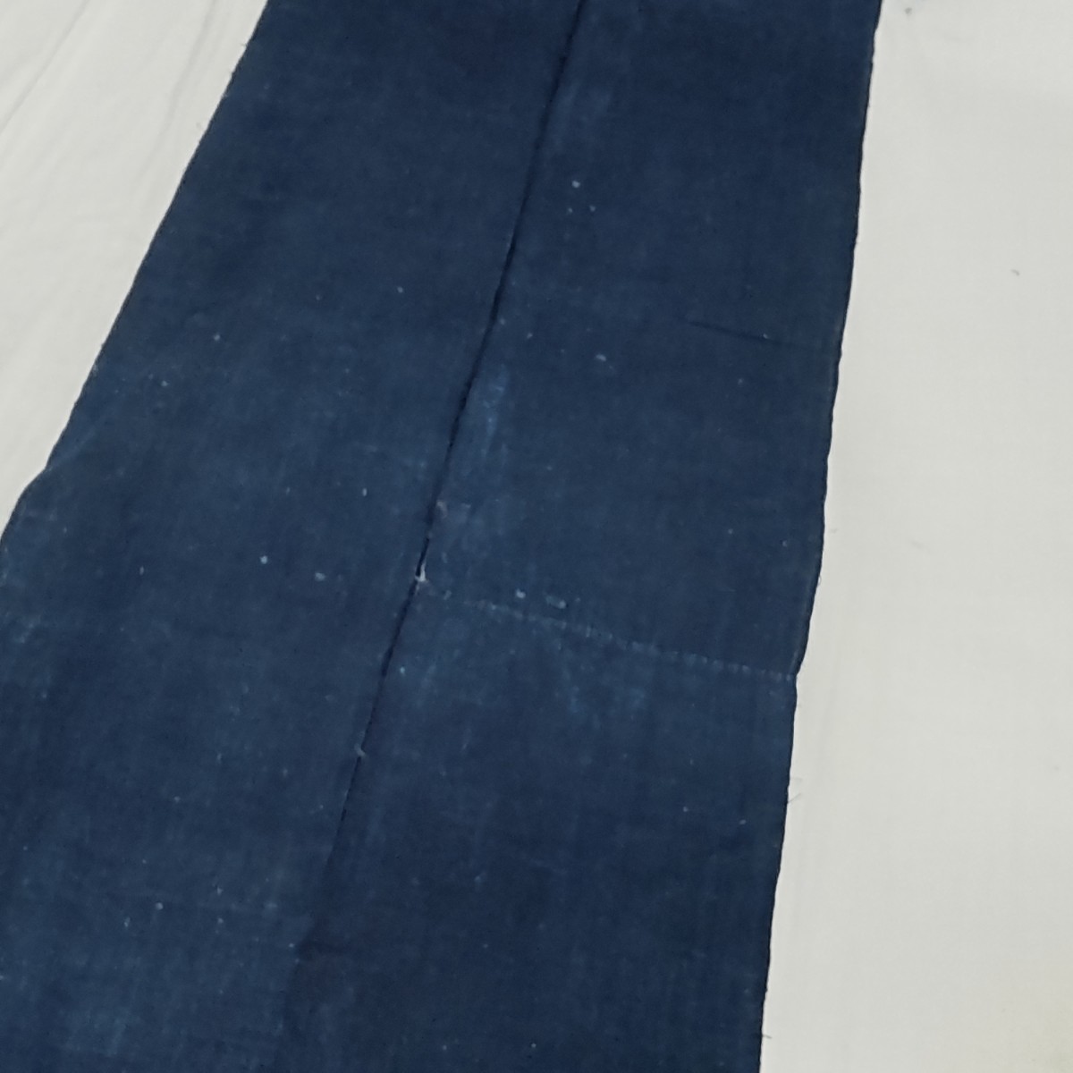 【時代布】襤褸 藍染め 木綿 無地 2枚 合計約330cm BORO 継ぎ接ぎ 生地 古布 古裂 アンティーク リメイク素材 A-612_画像2