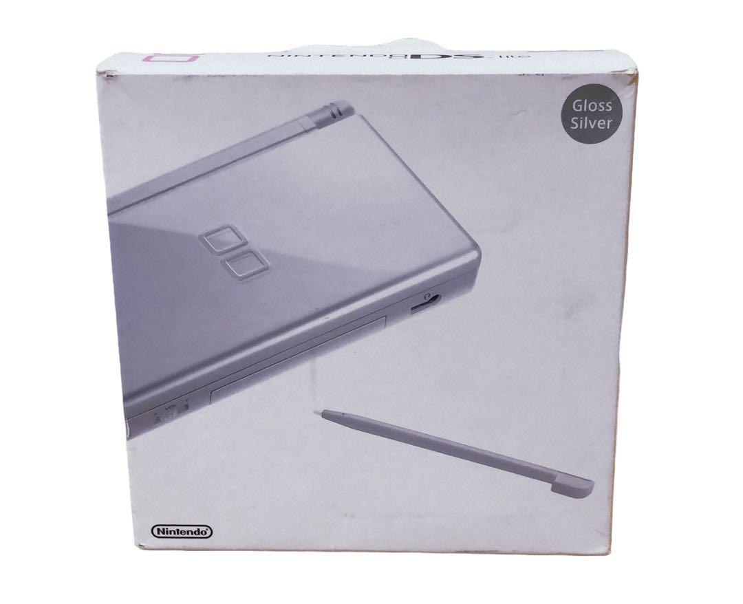 新品同様 極美品 動作品 ニンテンドー DS lite グロスシルバー 本体 タッチペン ACアダプター 取扱説明書 箱付き ゲーム機 レトロゲーム_画像2