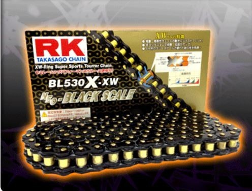 在庫有当日発送 アールケー・ジャパン RKチェーン BL530XXW-120 ED.BLACK ブラックの画像1