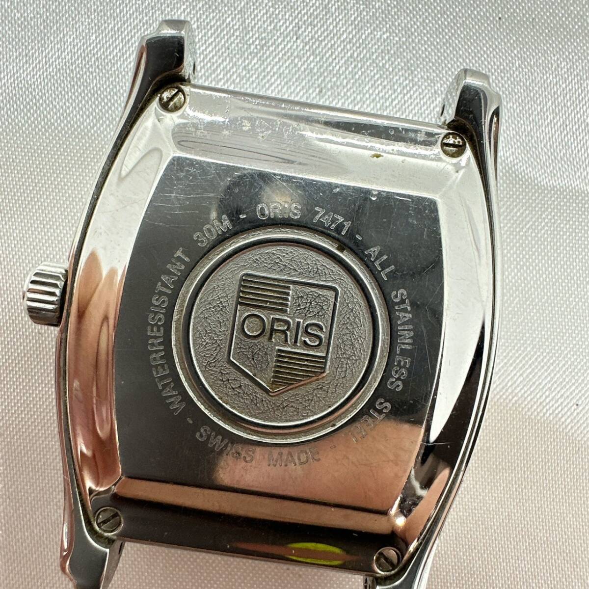 A2402-5-２１　１円スタート　稼動品　自動巻き　ORIS　オリス　レギュレータ　スモセコ　メンズ腕時計　シルバー _画像5