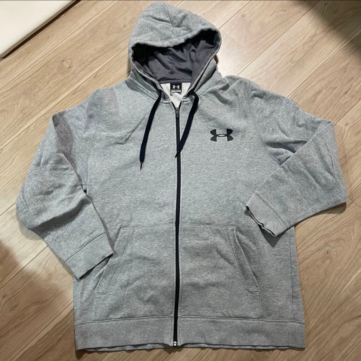 UNDER ARMOUR アンダーアーマー パーカー フルジップ 裏起毛 MD Mサイズ グレー スウェット トレーナー