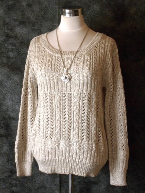  unused / Kumikyoku /k Miki .k/ Onward . mountain / summer sweater / knitted /2/ price . tag attaching 14,700 jpy / beige 