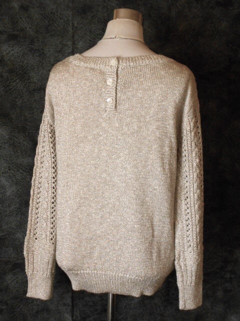  unused / Kumikyoku /k Miki .k/ Onward . mountain / summer sweater / knitted /2/ price . tag attaching 14,700 jpy / beige 