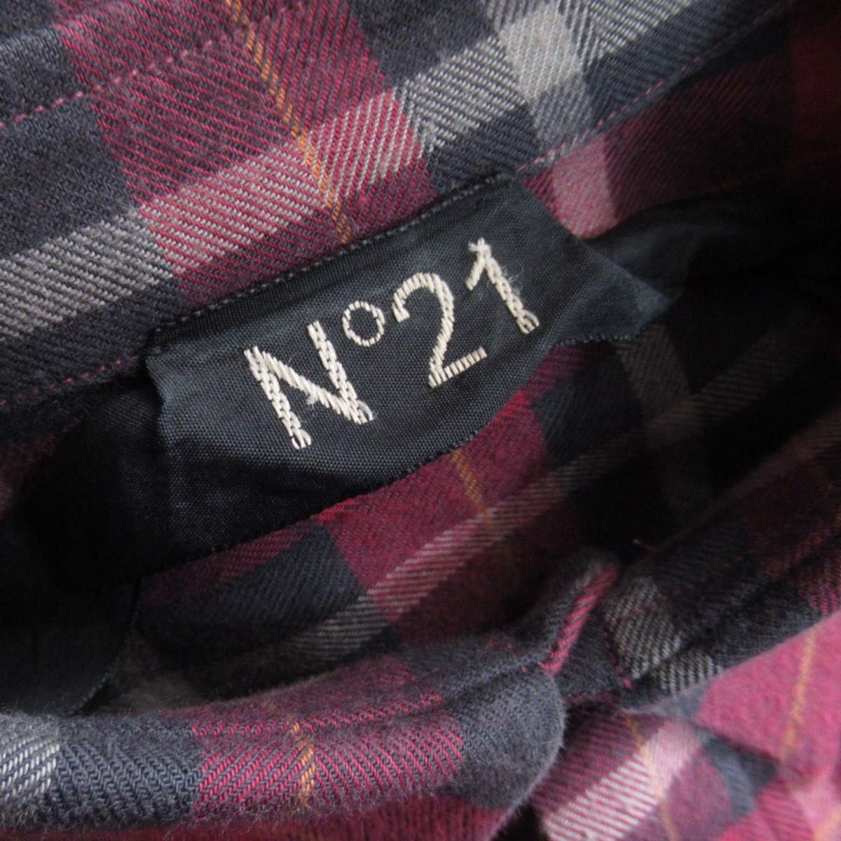 N°21 フランネル チェック シャツ イタリア製 トップス 39 モード ヌメロ ヴェントゥーノ Mサイズ メンズ 長袖シャツ