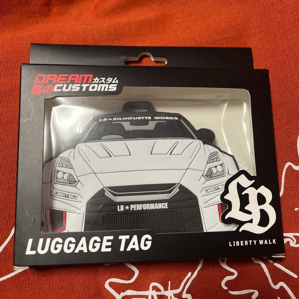 リバティーウォーク LIBERTY WALK　ラゲッジタグ GTR ホワイト ネームタグ 未使用_画像1