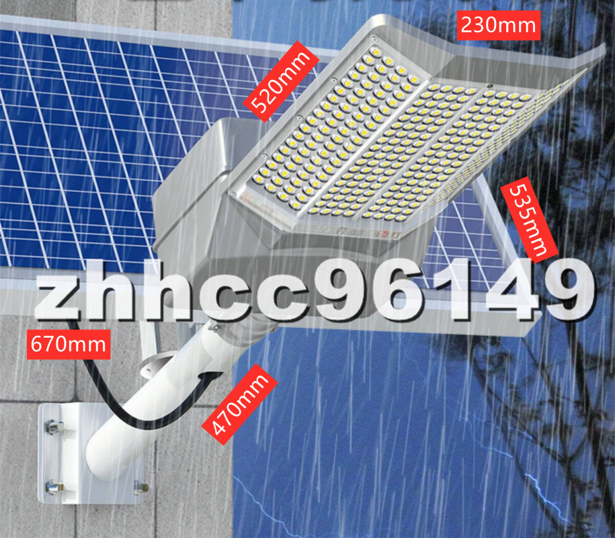 ■稀少品■ガーデンライト 四面発光 太陽光発電 ソーラーライト LED 照明 街灯 防水 高輝度 LEDライト 屋外用ライト 庭用 駐車場 80000W