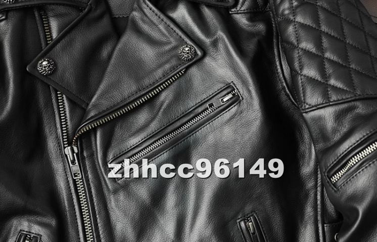 ■稀少品■メンズ 革ジャン 最上級 牛革 レザージャケット ライダース バイクウエア ブルゾン オートバイ 本革 ヴィンテージ風 S~4XL_画像7