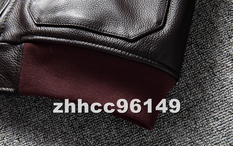 ■稀少品■メンズ 革ジャン Type G-1 フライトジャケット 最上級 牛革 本革 レザージャケット ライダース ブルゾン ワッペン 厚手 S~6XLの画像8