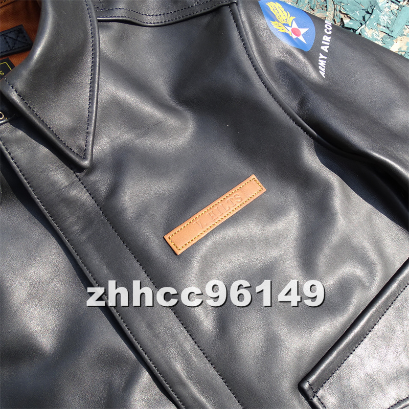 ■稀少品■メンズ 革ジャン TYPE A-2 フライトジャケット レザージャケット 最上級 馬革 ライダース 本革 S~5XL_画像6