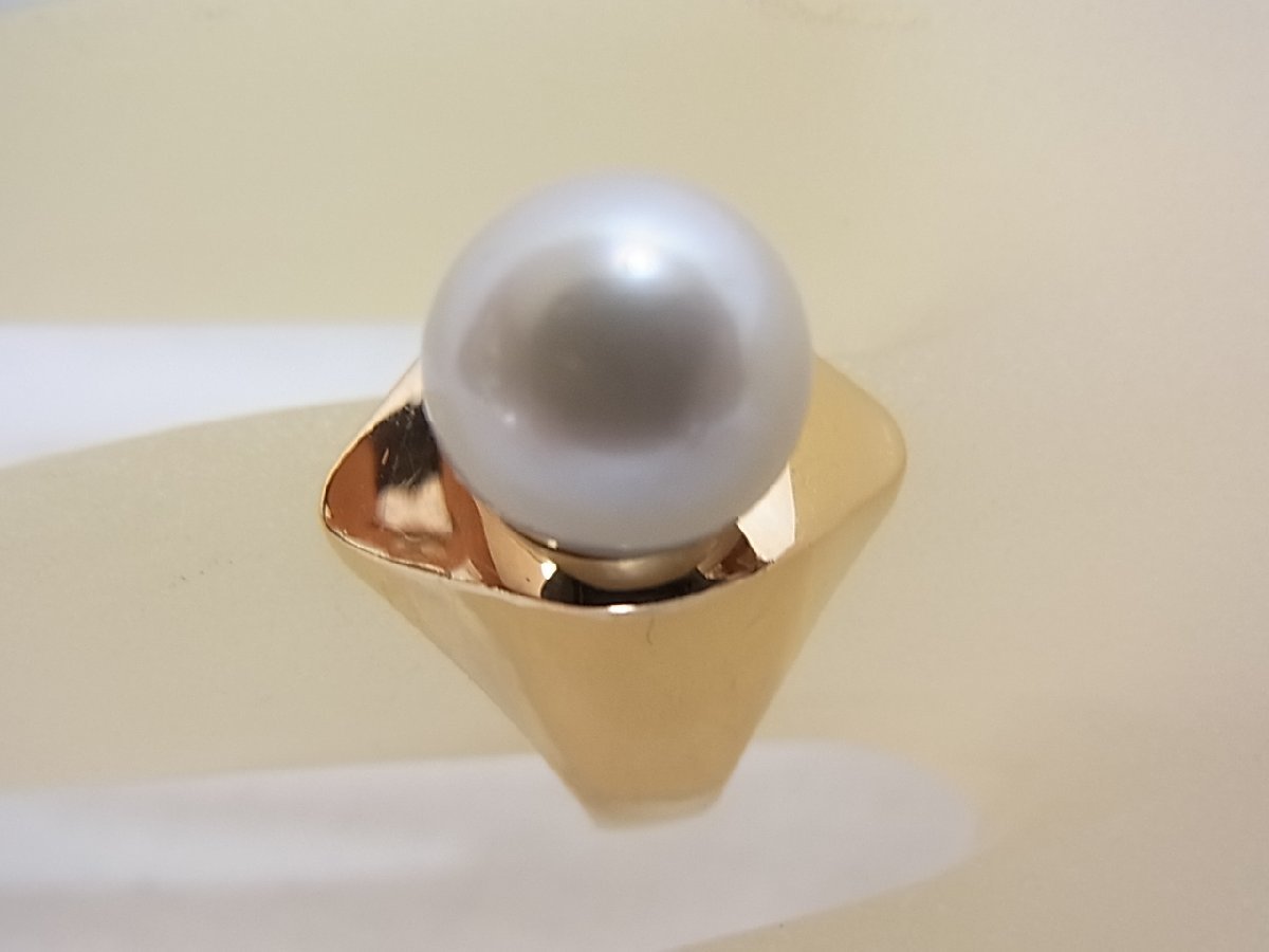 K18あこや真珠ゴ－ルド系10.5mm珠：総重量10.5mm指輪サイズ11.5新品では御座いませんが綺麗な良い状態です洗浄仕上げ済み美品です