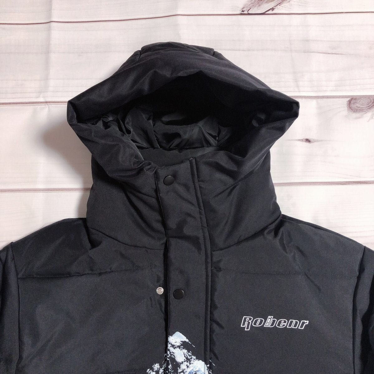 【新品・人気デザイン】ダウンコート ジャケット 冬   オーバーサイズ　ダウン  フード付 アウター　メンズ　コート　黒　XL