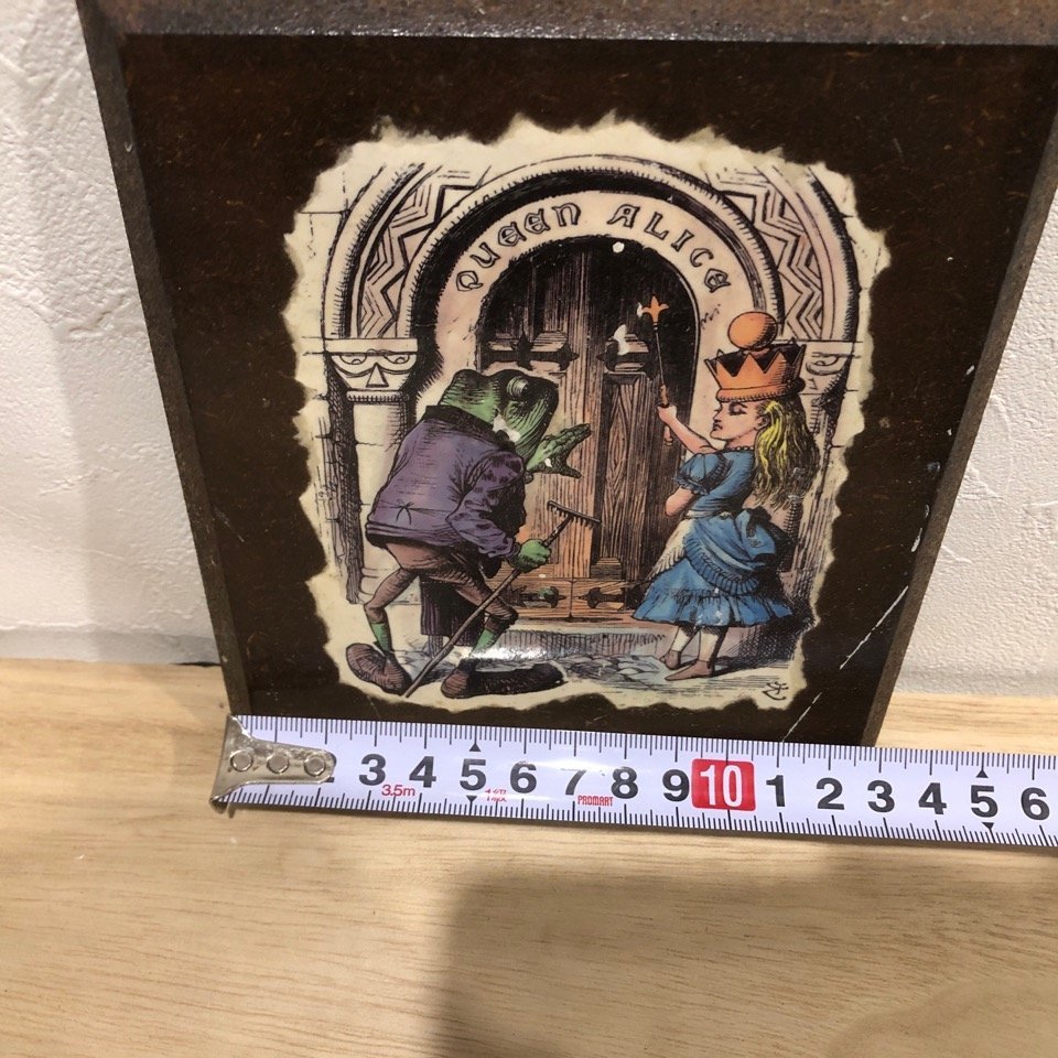 ふしぎの国のアリス 壁掛け 木製 不思議の国のアリス ディスプレイ 絵 ディズニー 置物 Disny Alice in Wonderland 管理001の画像7