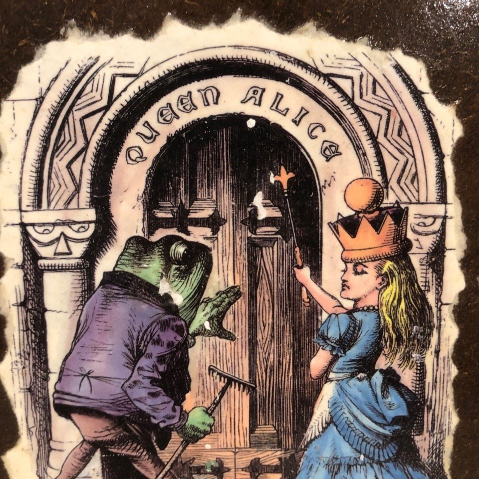 ふしぎの国のアリス 壁掛け 木製 不思議の国のアリス ディスプレイ 絵 ディズニー 置物 Disny Alice in Wonderland 管理001の画像2