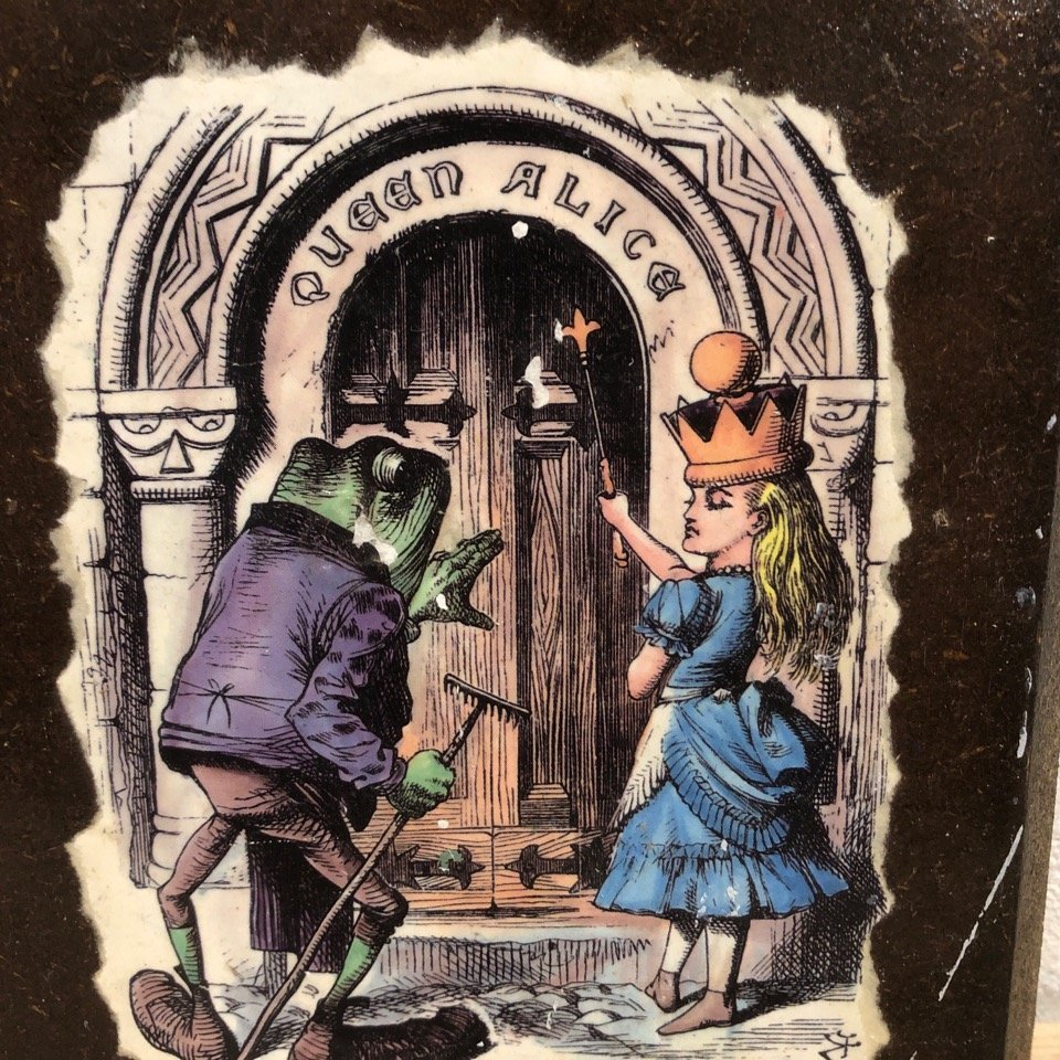 ふしぎの国のアリス 壁掛け 木製 不思議の国のアリス ディスプレイ 絵 ディズニー 置物 Disny Alice in Wonderland 管理001の画像3