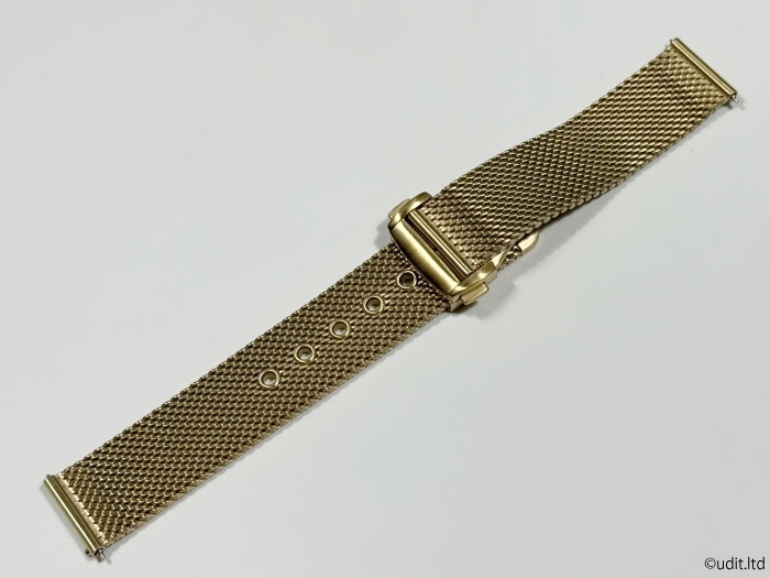  rug width :20mm mesh wristwatch for band metal breath wristwatch belt metal stainless steel bracele Gold [ Omega OMEGA correspondence ]MS1