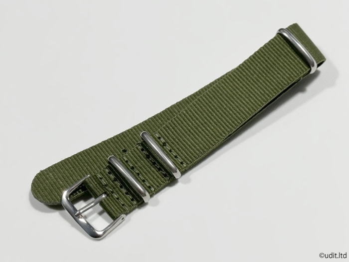 ラグ幅：20mm NATOストラップ グリーン ナイロンベルト ファブリック 腕時計ベルト 腕時計用バンドの画像1