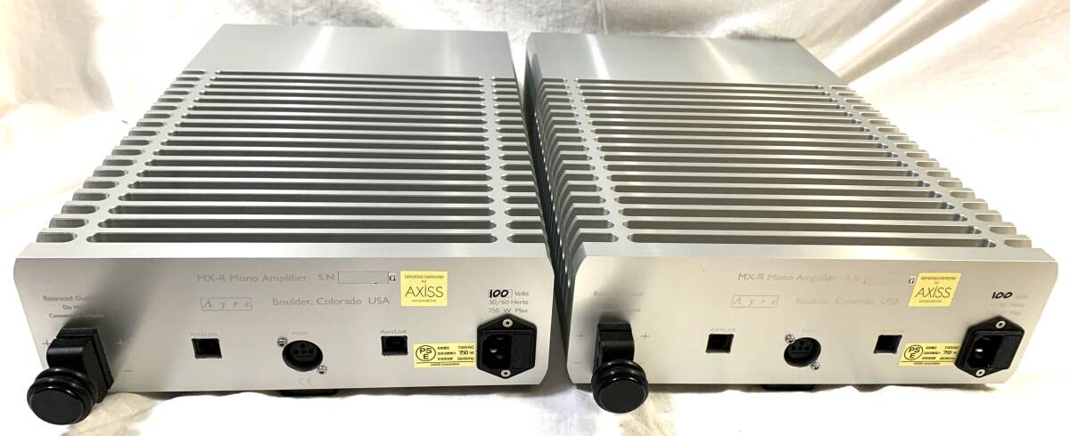 【極上品】Ayre MX-R Twenty Reference Power Amplifier 20周年記念モデル 正規品 モノラルパワーアンプの画像9