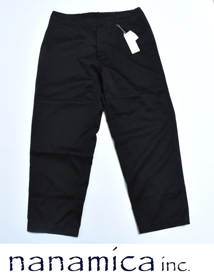 【送料無料】新品 nanamica ナナミカ ワイド チノ パンツ 36 SUCS301 Wide Chino Pants ブラック