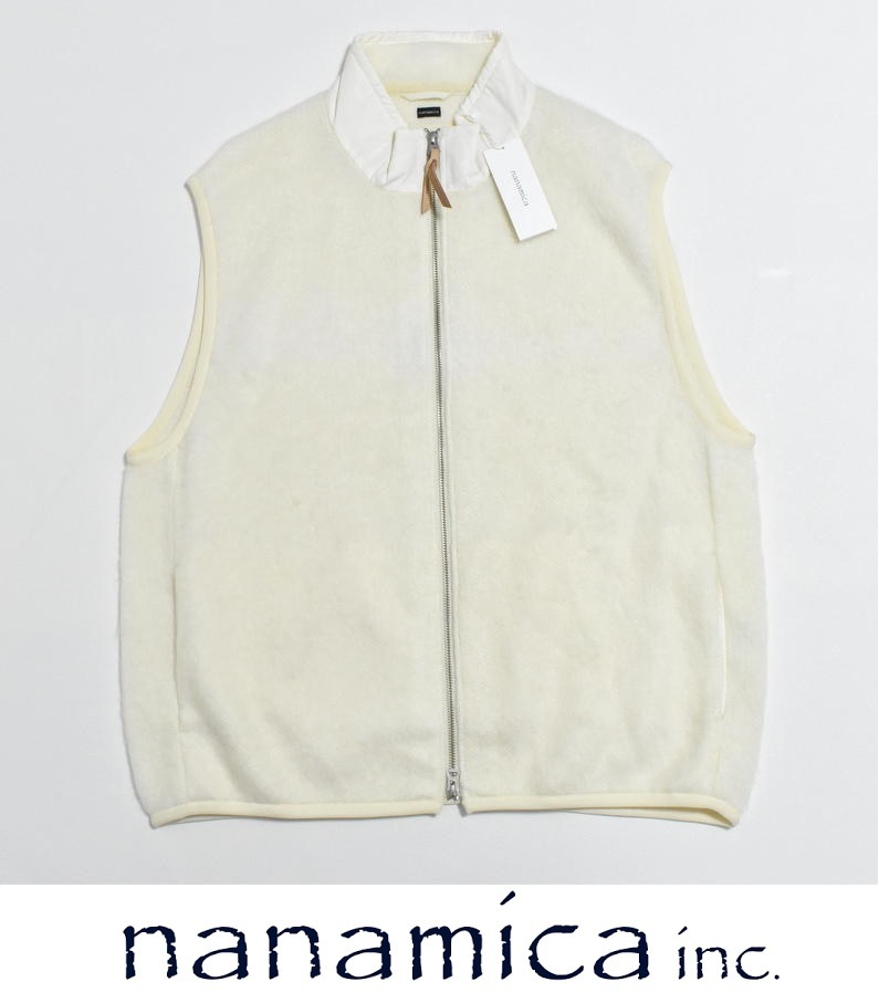 【送料無料】新品 nanamica ナナミカ Zip-Up Mohair Vest XL 定価44000円 モヘア ジップアップ ベスト モヘヤ SUJF350