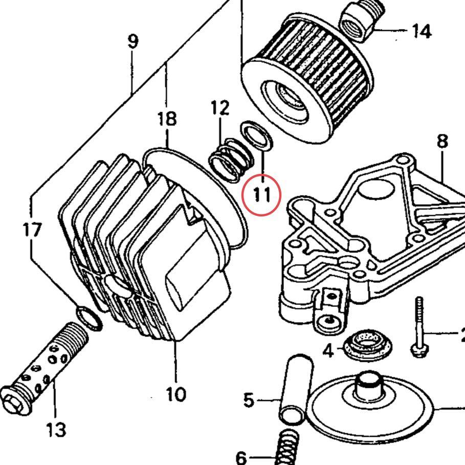 送料無料 新品 CB750F RC04 ユニオン産業 オイルフィルター Oリングセット オイルエレメント ドレンボルト エンジン UOの画像2