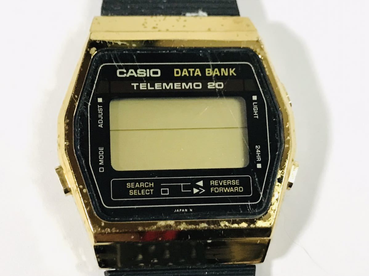 CASIO DB-200G DATA BANK TELEMEMO 20 カシオ データバンク デジタルウォッチ 腕時計 クォーツ 動作未確認 ジャンク ②_画像1
