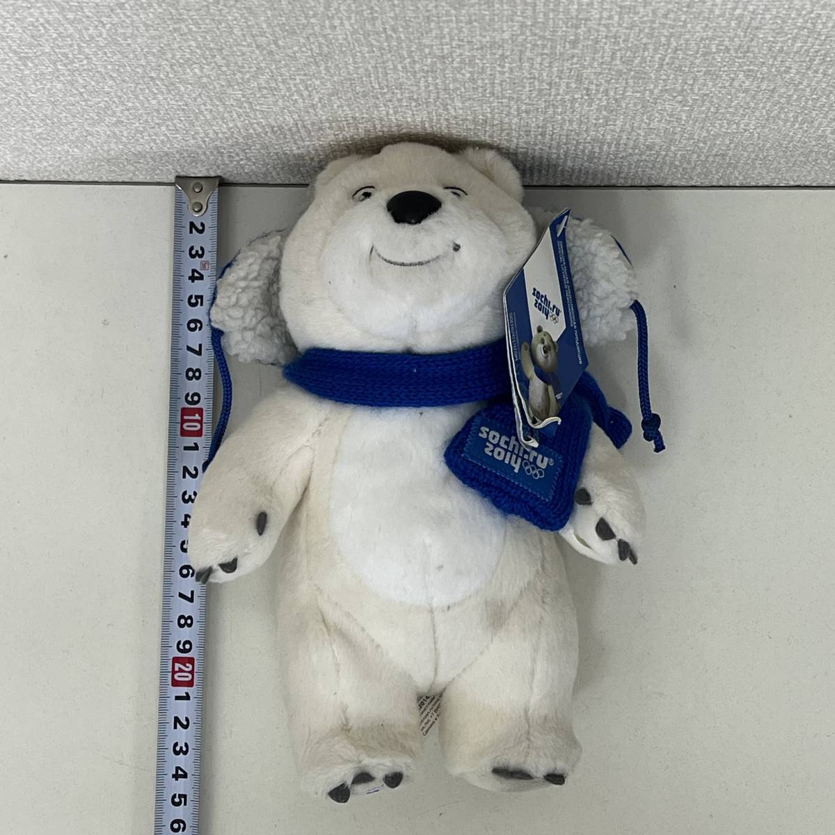 タグ付き ソチオリンピック 2014 ホッキョクグマ ぬいぐるみ マスコット 公式キャラクター 北極 くま クマ SOCHIの画像1