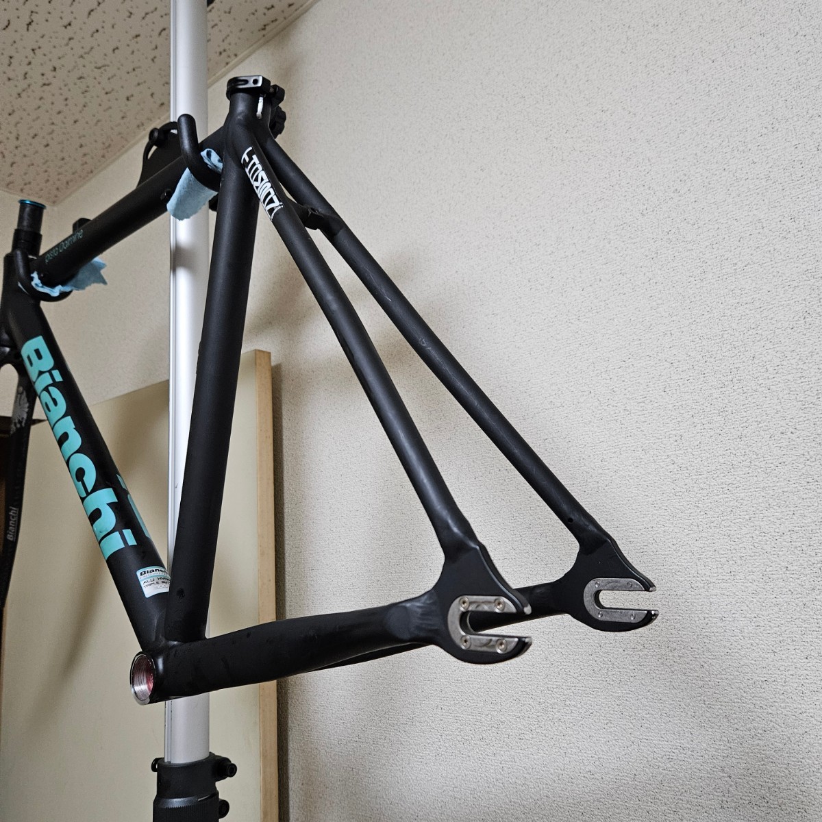  beautiful goods!! BIANCHI PISTA DALMINEbi Anne kipi start darumine size 520 piste single fixation bicycle race 