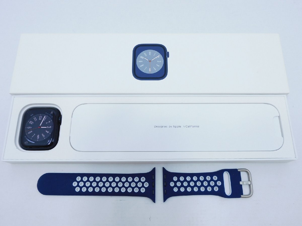Apple Watch Series 8 45mm (GPSモデル) MNP13J/A A2771 ミッドナイトアルミニウムケース バッテリー：97% ジャンク品[B176T988]