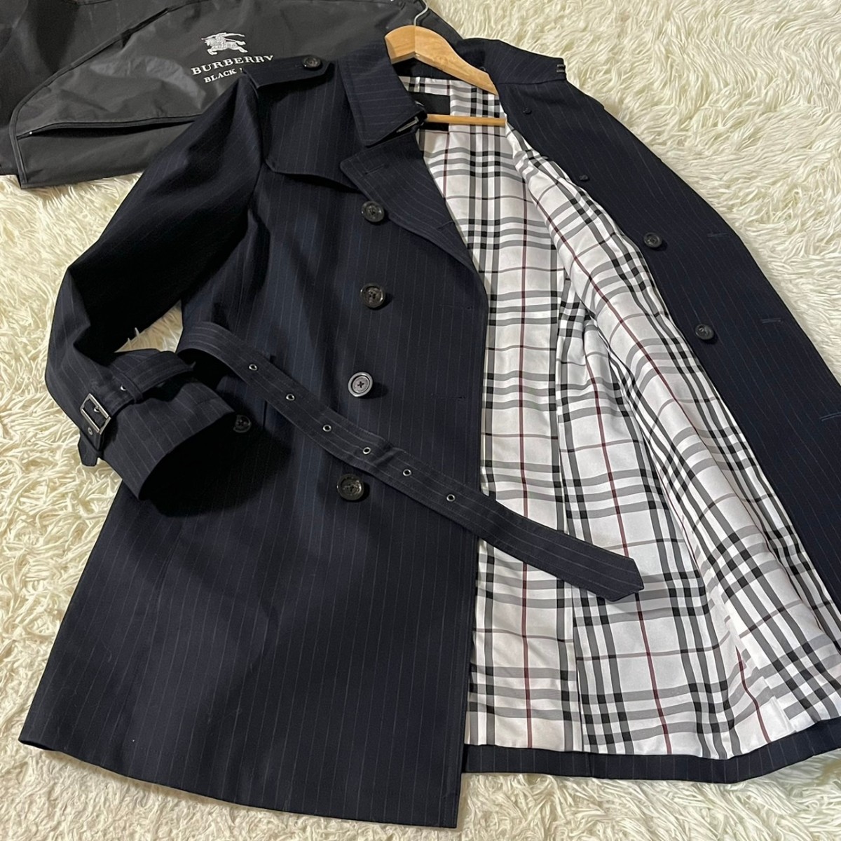 ワンピなど最旬ア！ ロング トレンチコート LABEL BLACK BURBERRY