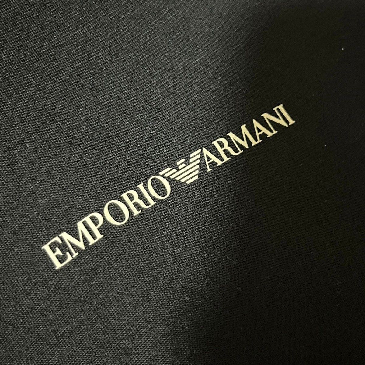 未使用級/XLサイズ●EMPORIO ARMANI パーカー プルオーバー ロゴ 刺繍 フード エンポリオアルマーニ メンズ ネイビー トレーナー イーグル_画像9