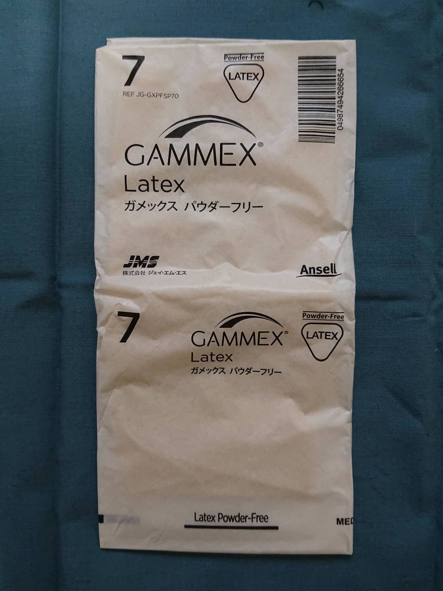 手術用ゴム手袋 GAMMEX Latex パウダーフリー サイズ7.0　4双(4袋)　［送料込み］_画像3