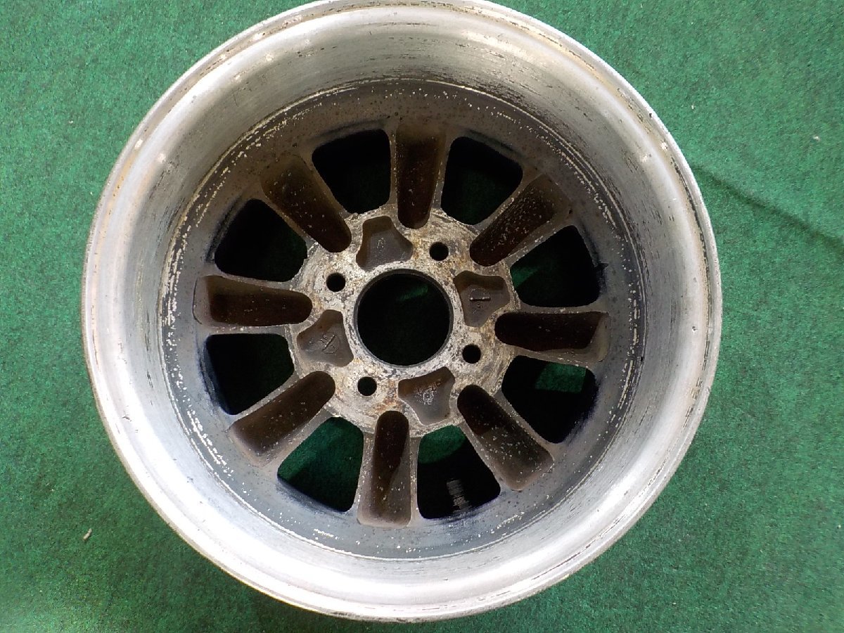 【個人宅配送不可】中古 社外 アルミ ワタナベ 14x7J(実測値) INSET+8(実測値) 4H PCD114.3 1本のみ No.2_画像3