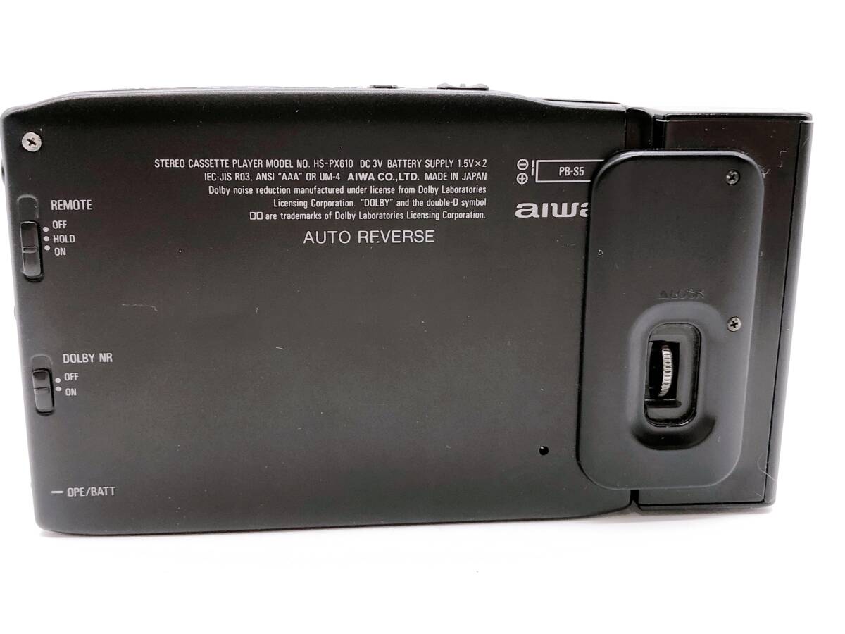 17590】AIWA アイワ カセットプレーヤー HS-PX610 ブラック 17590】AIWA アイワ カセットプレーヤー HS-PX610 ブラック