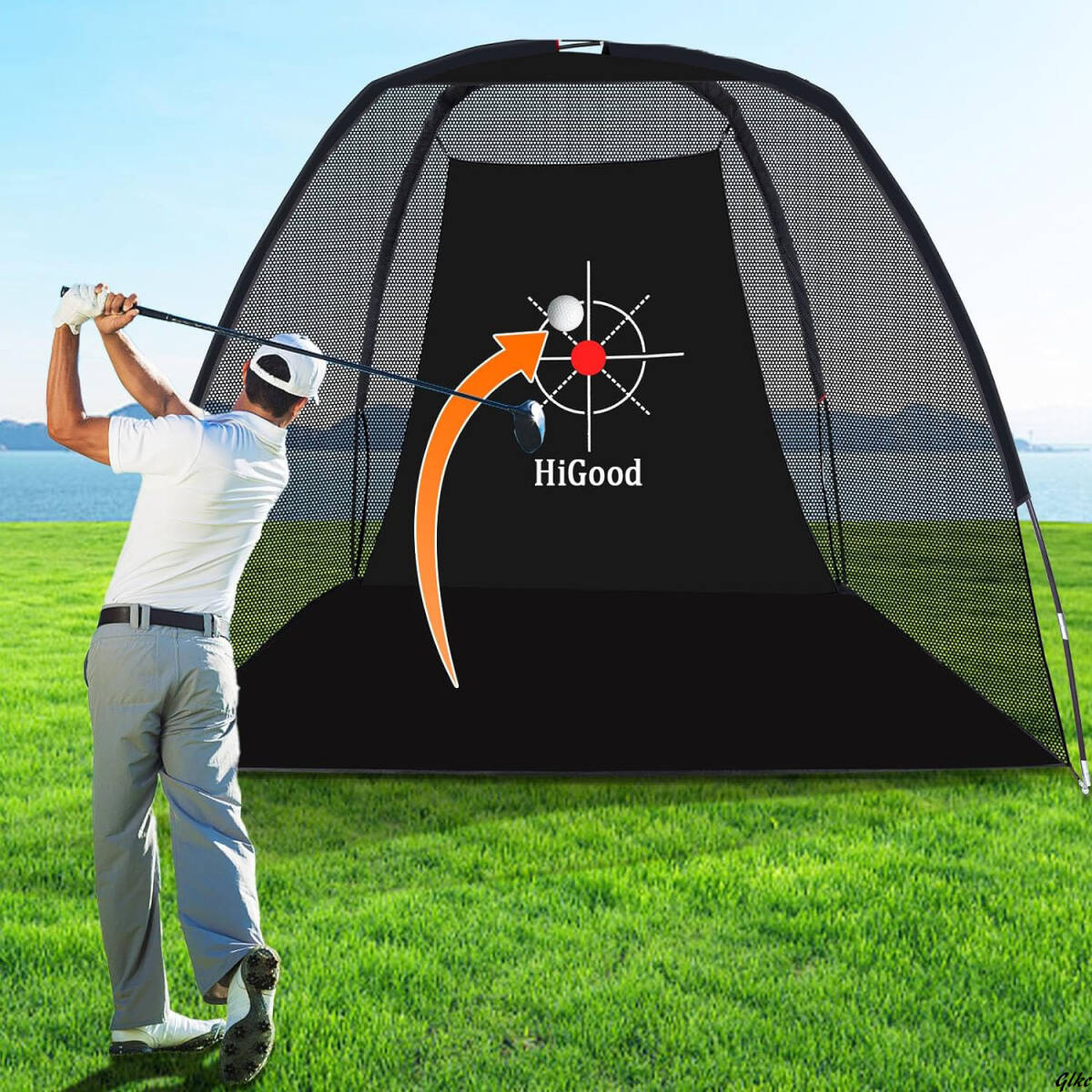 ゴルフネット練習用屋外 ゴルフ練習器具 ゴルフネット ゴルフネット練習用室内 組み立て簡単_画像3