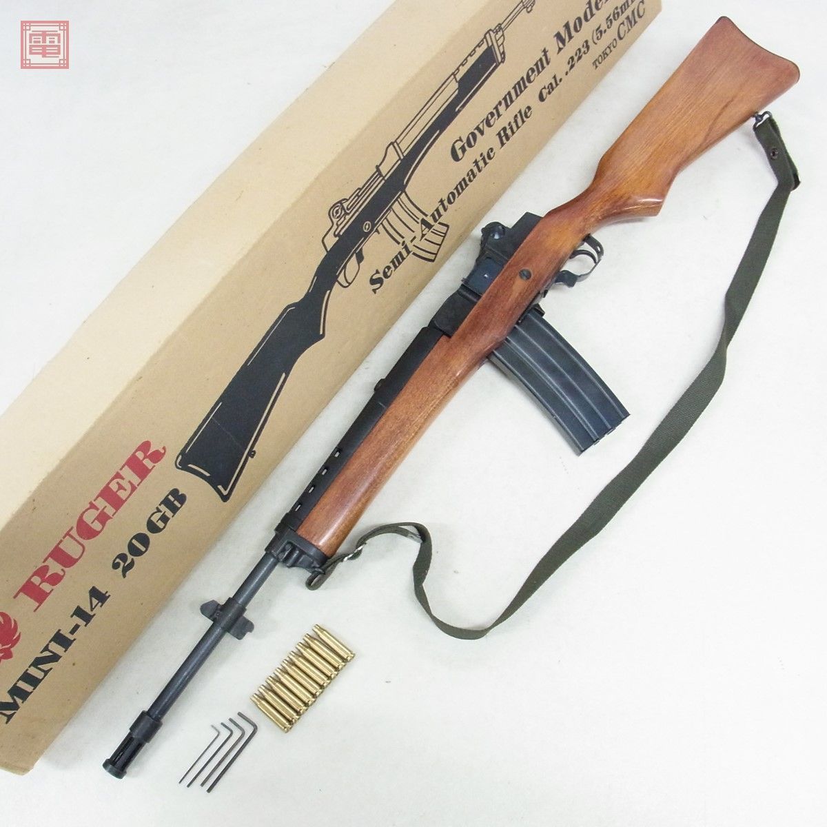 CMC 金属製モデルガン RUGER ルガー MINI14 ミニ14 20GB リアルウッド SMG 現状品【40_画像1