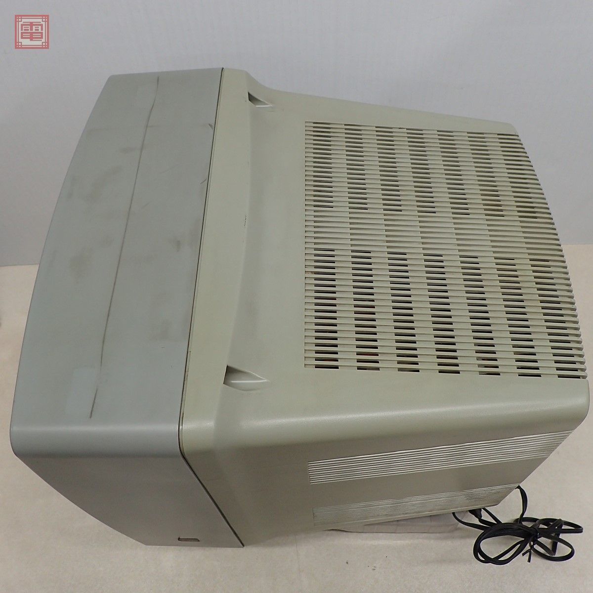 X68000・MSX等 SHARP モニター CZ-602D-GY 本体 リモコン・回転台座付 ブラウン管モニター CRTモニター シャープ 現状品【60_画像6