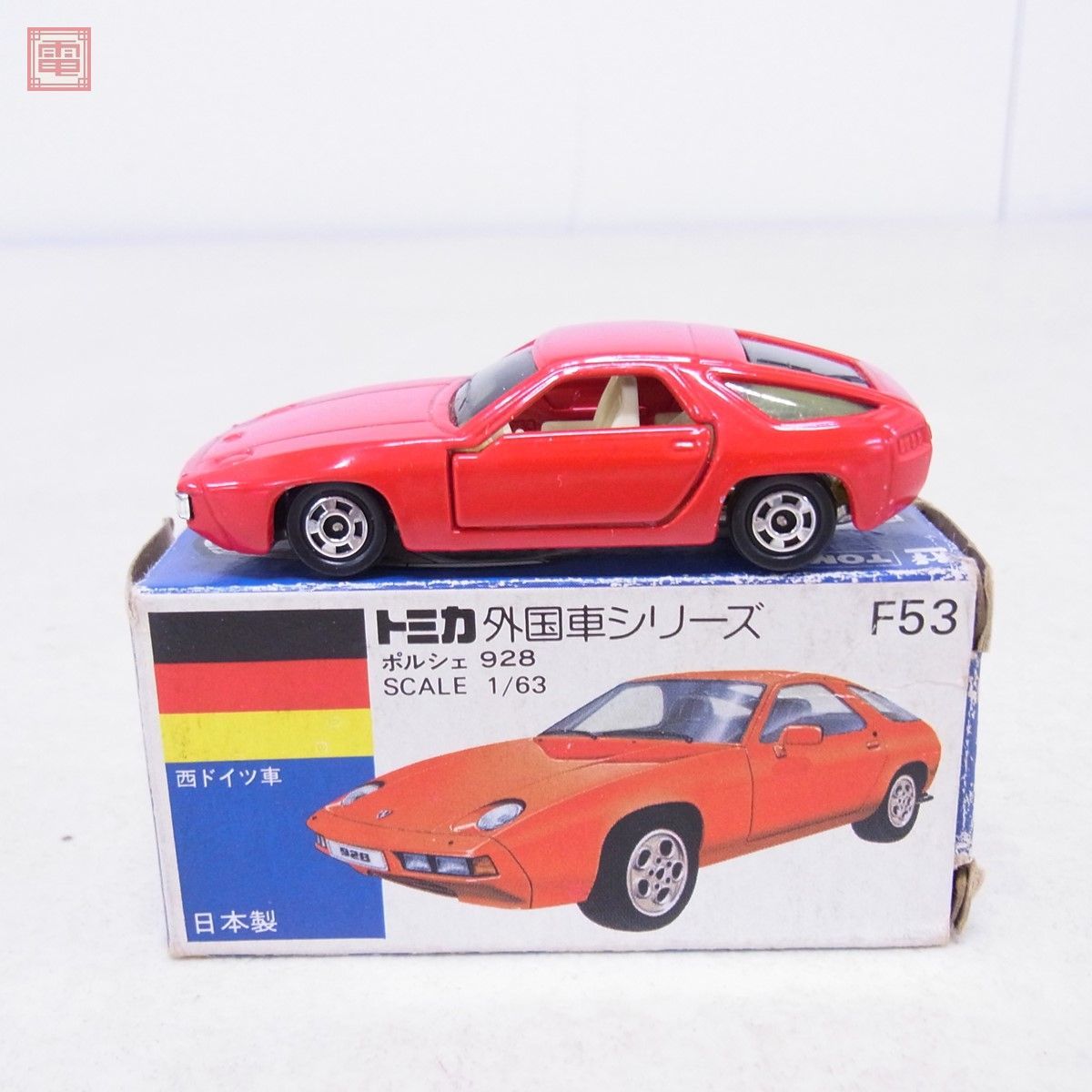 トミカ 日本製 No.F53 ポルシェ 928 PORSCHE 928 西ドイツ車 外国車シリーズ トミー 青箱 TOMICA TOMY【10_画像1