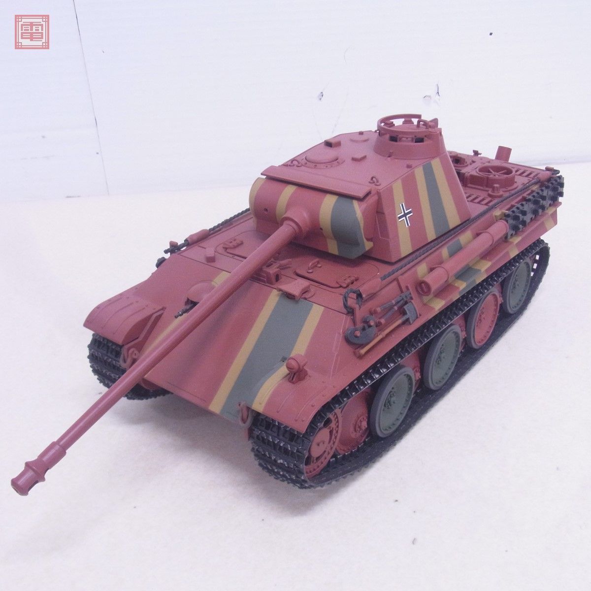 JS INTERNATIONAL 河合商会 1/18 ドイツ タイガーI戦車/パンサー V号戦車 計2点セット 動作未確認 破損有 ジャンク 本体のみ【40_画像4