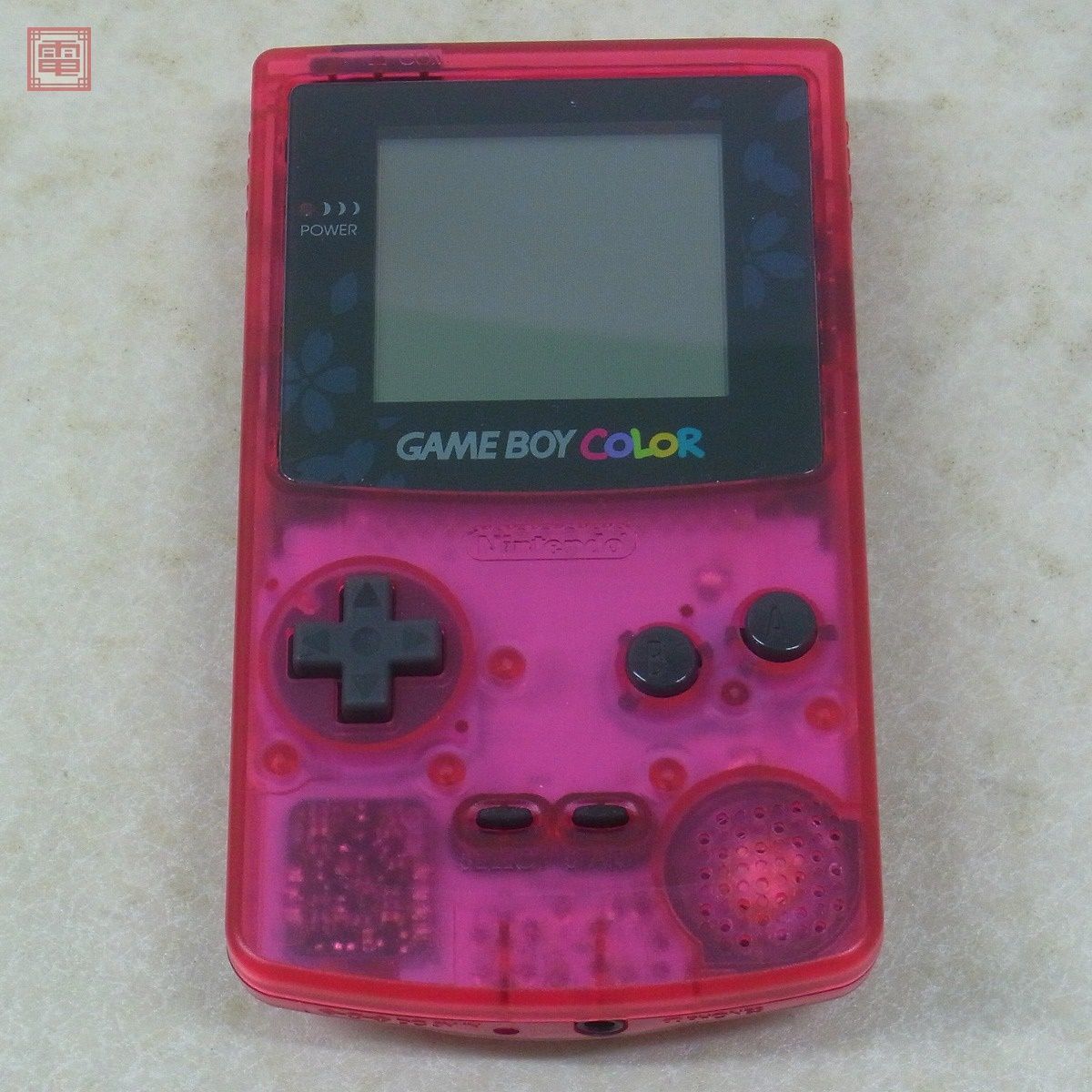 1円〜 動作品 GBC ゲームボーイカラー 本体 CGB-001 クリアチェリーピンク サクラ大戦GB記念バージョン 任天堂 Nintendo 箱説付【10_画像3