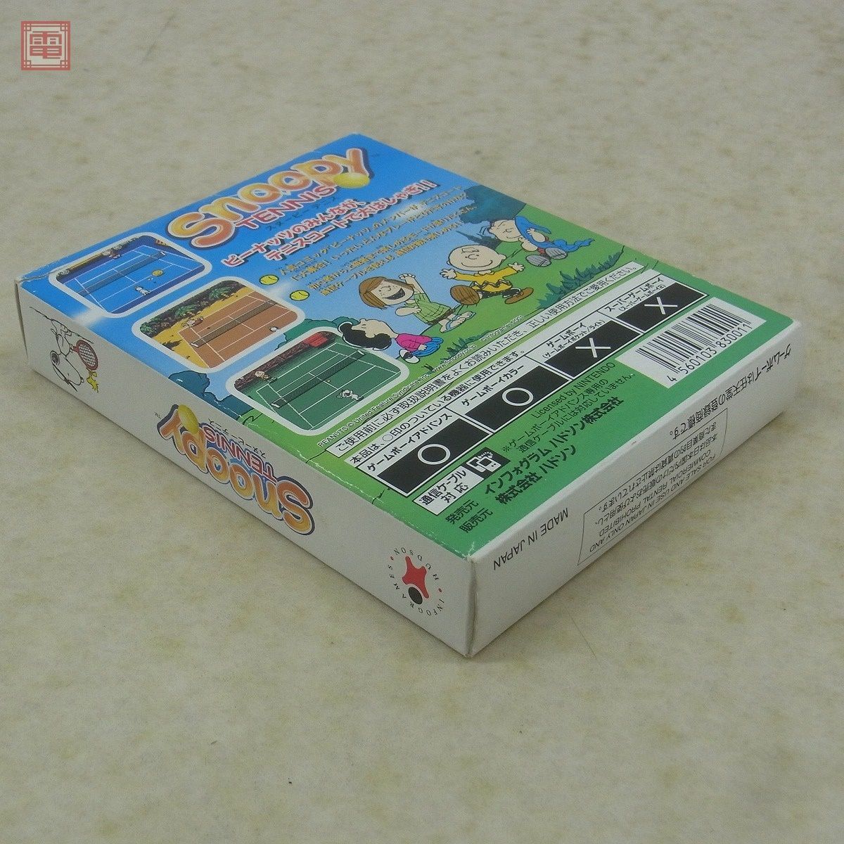 動作保証品 GBC ゲームボーイカラー スヌーピー テニス Snoopy TENNIS ハドソン HUDSON 箱説ハガキ/シール付【10_画像9