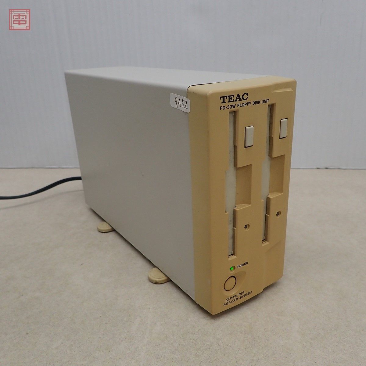 PC-9801 3.5インチフロッピーディスクユニット FD-33W 外付けFDD TEAC 通電のみ確認【20_画像1