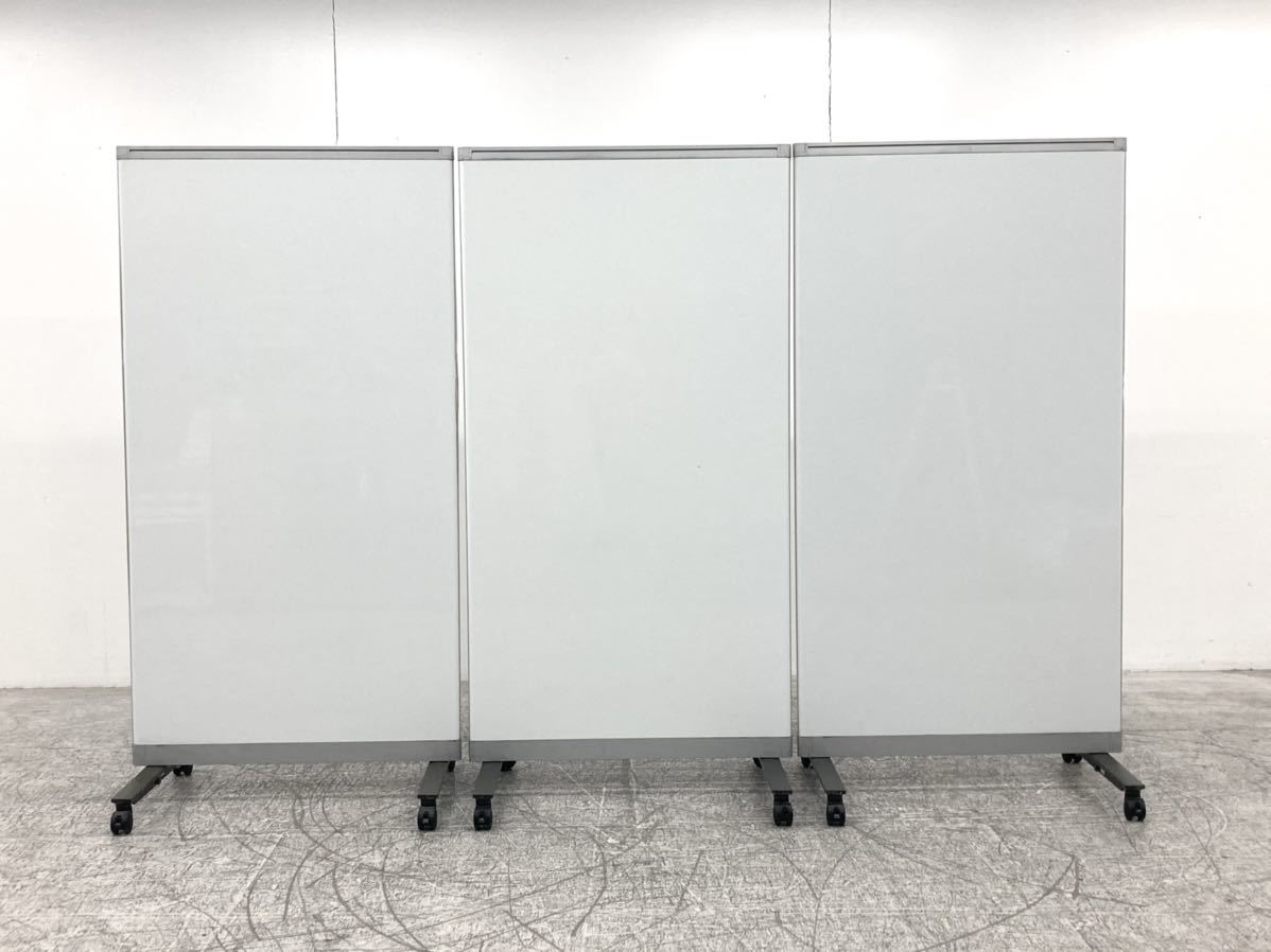 kokyo white board partition independent type 3 pcs. set with casters . strike . join divider white Works pace office 