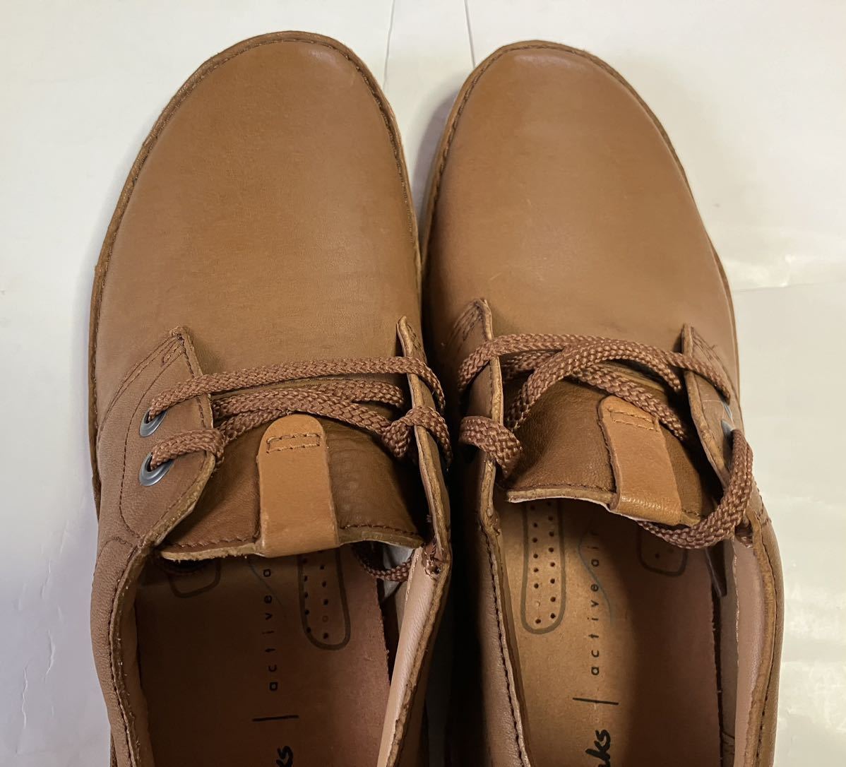  new goods Clarks Clarks 149J active air TAN leather shoes (24.5cm) free shipping 